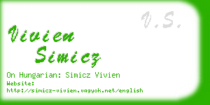 vivien simicz business card